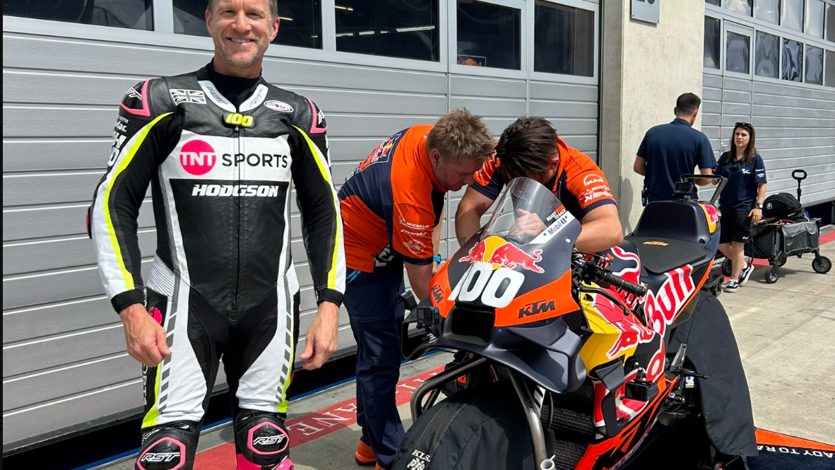 Neil Hodgson with KTM RC16. Credit: X/TNT Sports.